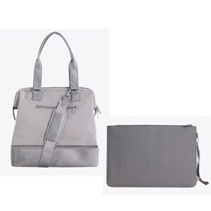 Beis Mini Weekender + Laptop Pouch both in Grey NIB Sealed never used!